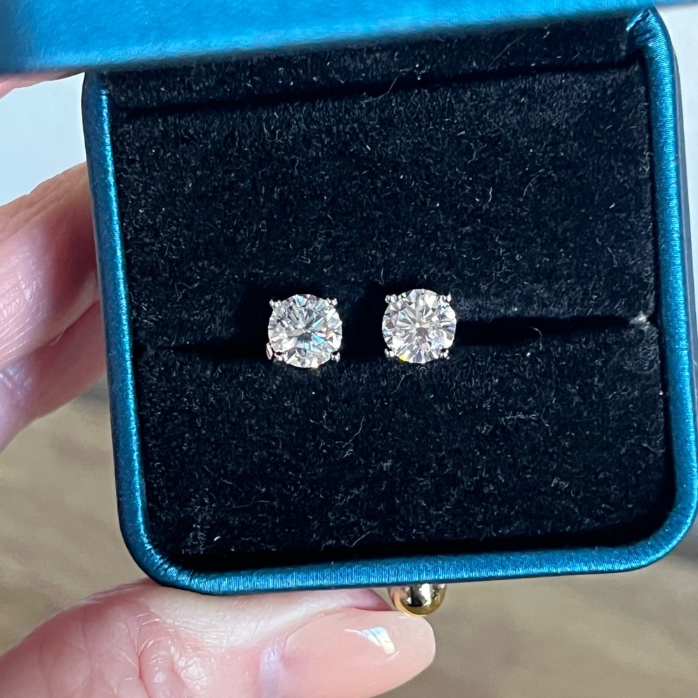 Moissanite stud earrings